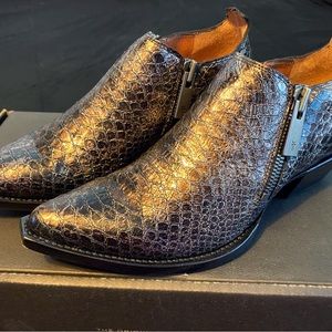 Frye Sacha Zip Bootie Pewter Size 9m